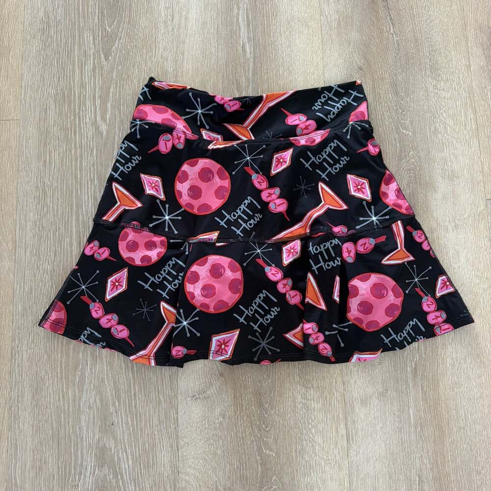 Bella Bella Sports Women's Happy Hour Print Skort Tennis Pickleball Size S (47)